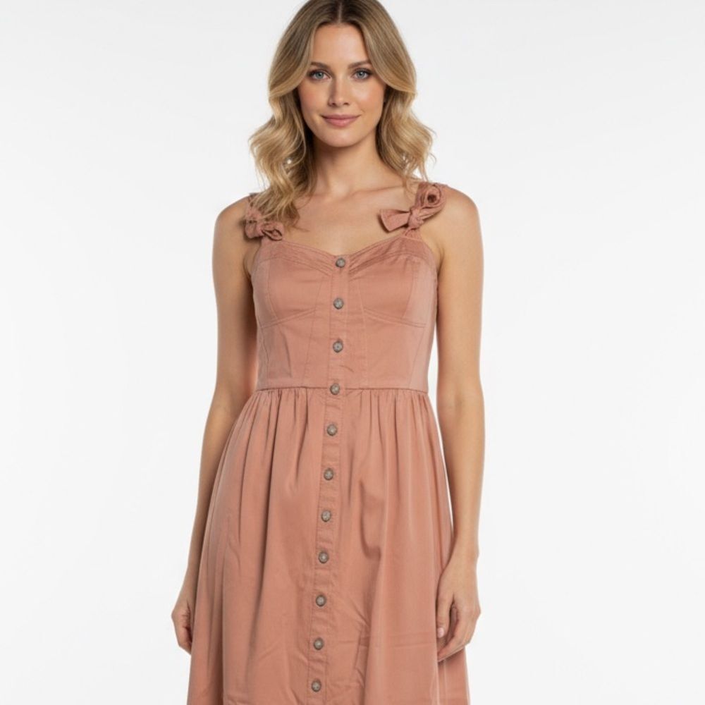 Rebecca Taylor Midi Dress Blush Pink Smocked Back Romantic Cottagecore Size 6